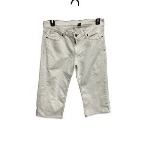Sonoma White Denim Bermuda Shorts Size 12 Regular Stretch Casual Summer
